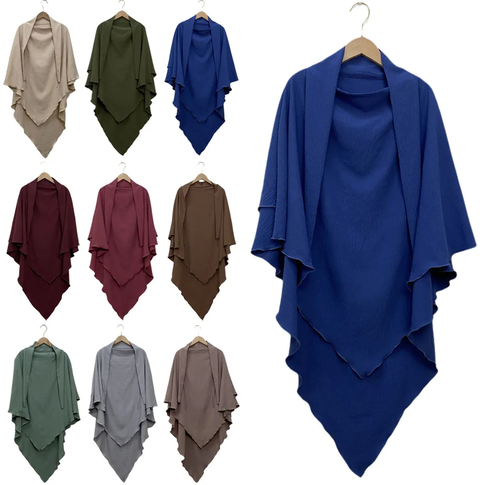 Dlho Khimar Plášte Moslimských Žien Modlitba Odev Režijné Hijabs Amira Islamskej Turecko Burqa Abayas Headdress Eid Ramadánu Oblečenie