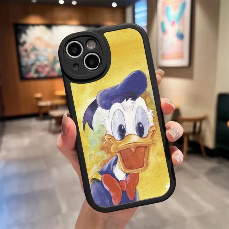 Donald Duck Telefón Puzdro Pre Iphone 15 14 Pro Max 13 12 11 X Mini Xr Xs 8 7 Puls Jahňacie Silikónové Krytie