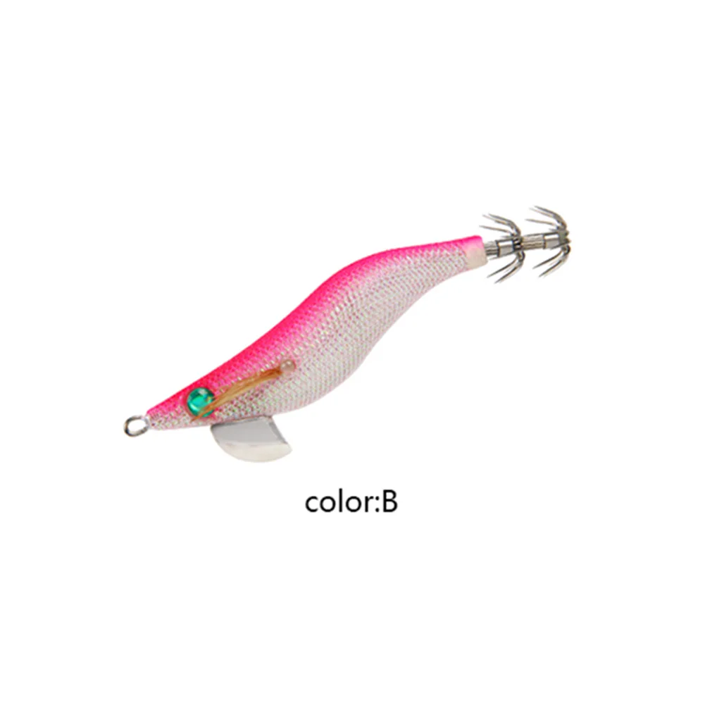Drevo Krevety Rybárske Lure Falošné Návnad Fluorescenčné Squid Rybárske 1pc 2.5# 3.0# 3.5# Rybárske Príslušenstvo Vysokej Kvality