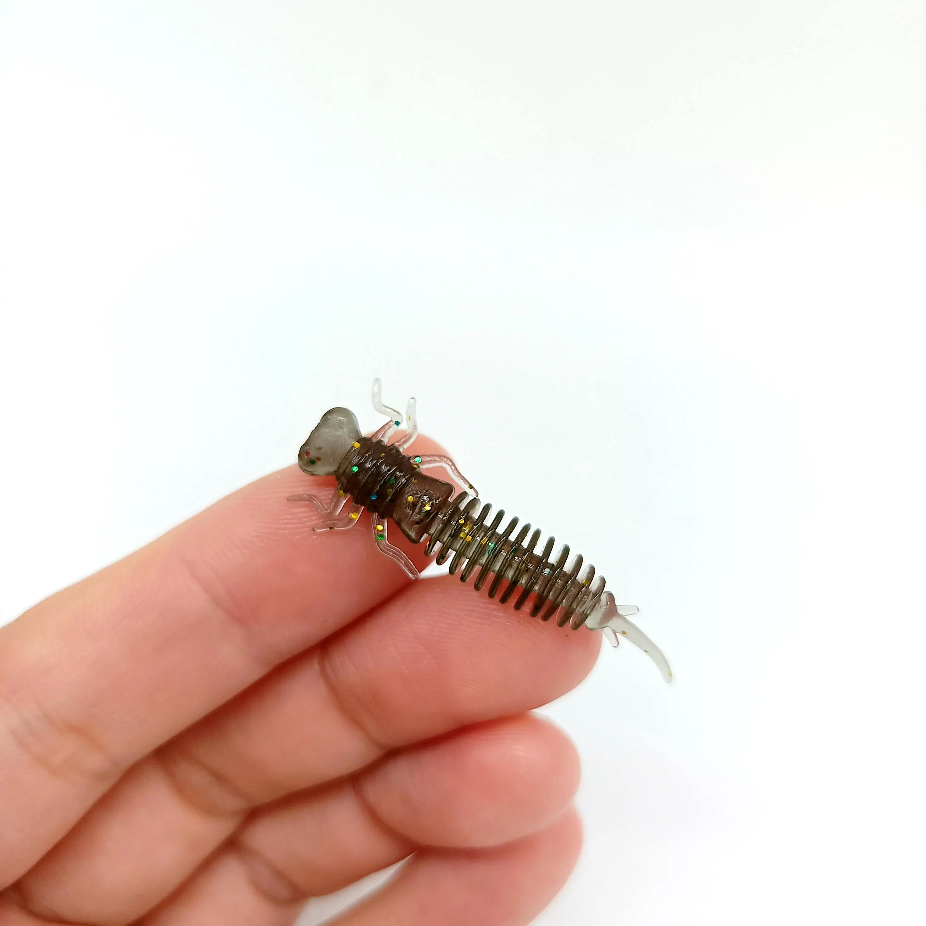 DUODUOYU 10PCS TPE Mini Mäkké Rybárske Návnad, 0.4 g/40 mm Umelé Červ Silikónové Basy Stávkovanie Návnad Bionic Návnadu Dragonfly Larva