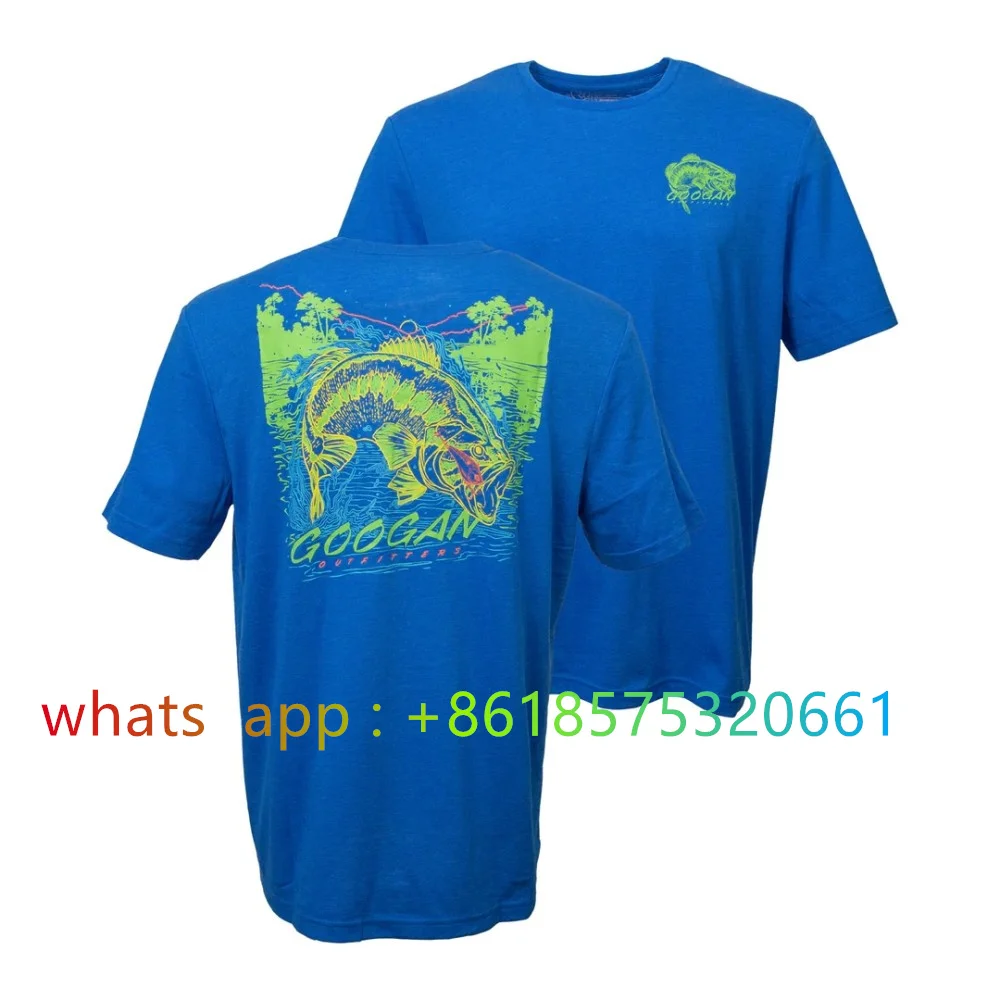 GOOGAN DRUŽSTVO detský Zábavný Vytlačené-Krátke rukávy T-shirt Letné Vonkajšie Ochranu pred Slnkom Tričko Rýchle sušenie Rybárske Tričká Nové