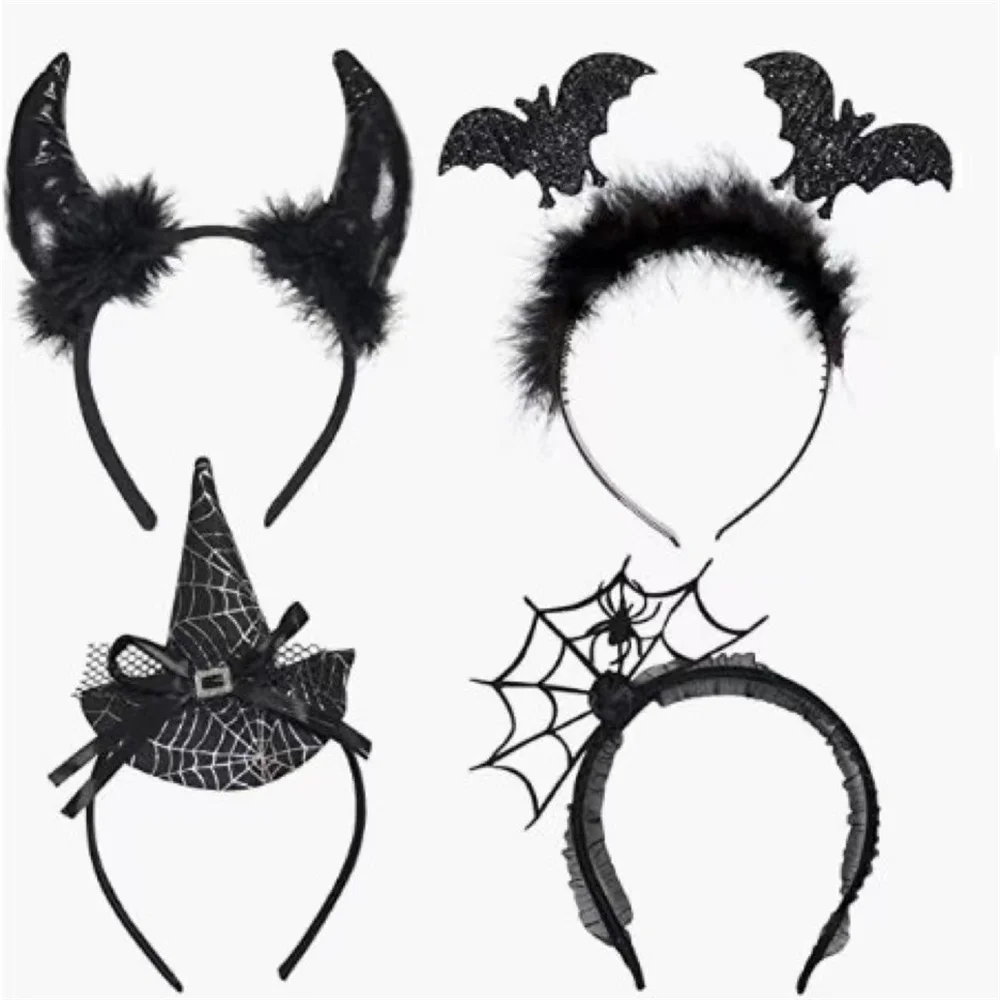Halloween Hlavový Most Diabol Horn Vlasy Hoop Novinka Spider Závoj, Maska, Hairband Cosplay Pokrývku Hlavy Strana Maškaráda Vlasy Príslušenstvo