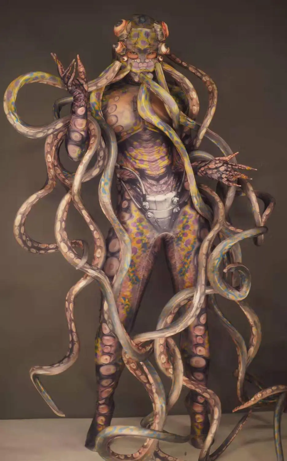 Halloween Party Hrozné Octopus Monster Cosplay Kostýmy Ženy Muži Chápadlo Fáze Jumpsuit Dospelých Hranie Rolí Tanečník Kombinézu