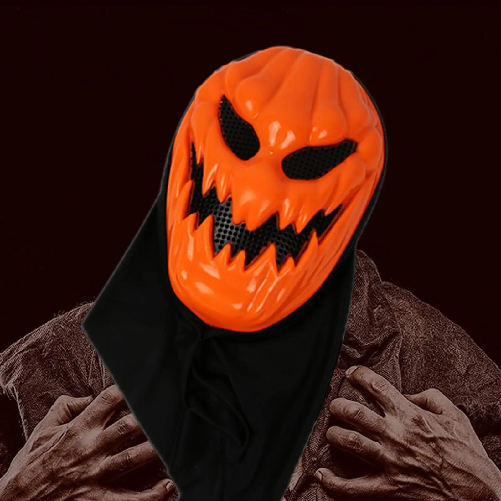 Halloween Pumpkin Head Masky, Rekvizity Strašidelné Kostýmy Príslušenstvo Pokrývky hlavy pre Haunted House Carnival Maškaráda Maškarný Zobraziť