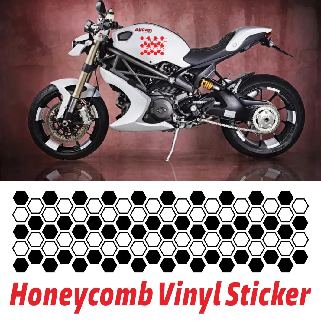Honeycomb Vinylová Nálepka Na Nádrž Motocykla Dekor Tunning Odtlačkový Motorových Prilba Honeycomb Nálepky