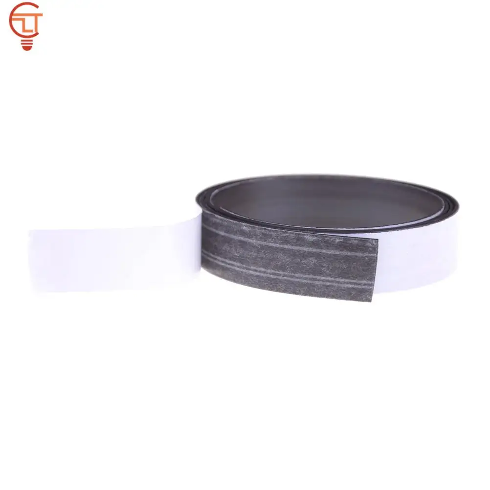 hot predaj DIY Mäkkej Gumy Magnetický Prúžok Prúžok Pásky 1Mx10mmx1.5 mm Samolepiace Flexibilné Magnet