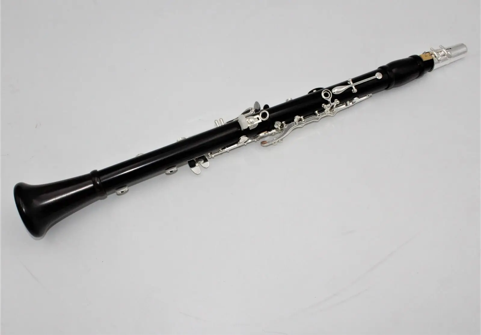 hudba 17 kľúč Bb pro eben dreva klarinet strieborné pozlátené kľúče s puzdrom