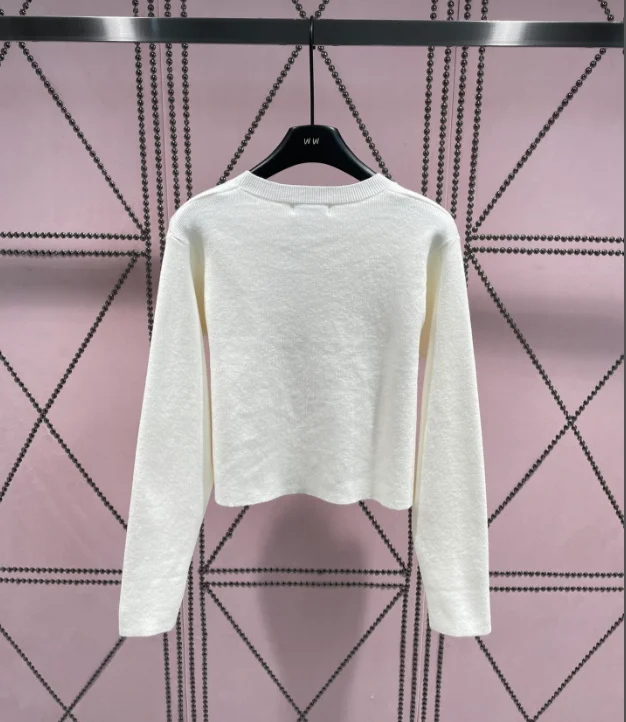 J-0517 Vysoko kvalitné voľné dámske biele pulóver sveter žien jeseň a v zime