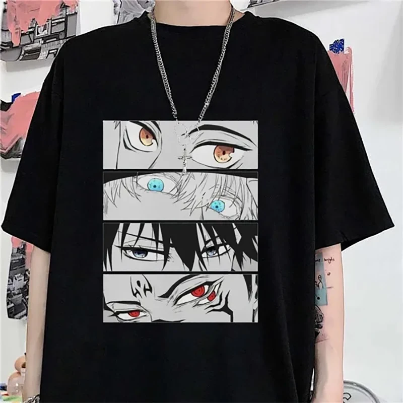 Japonské Anime Jujutsu Kaisen Vytlačené T-shirt Krátkym rukávom Žien a Mužov Bežné T-shirt