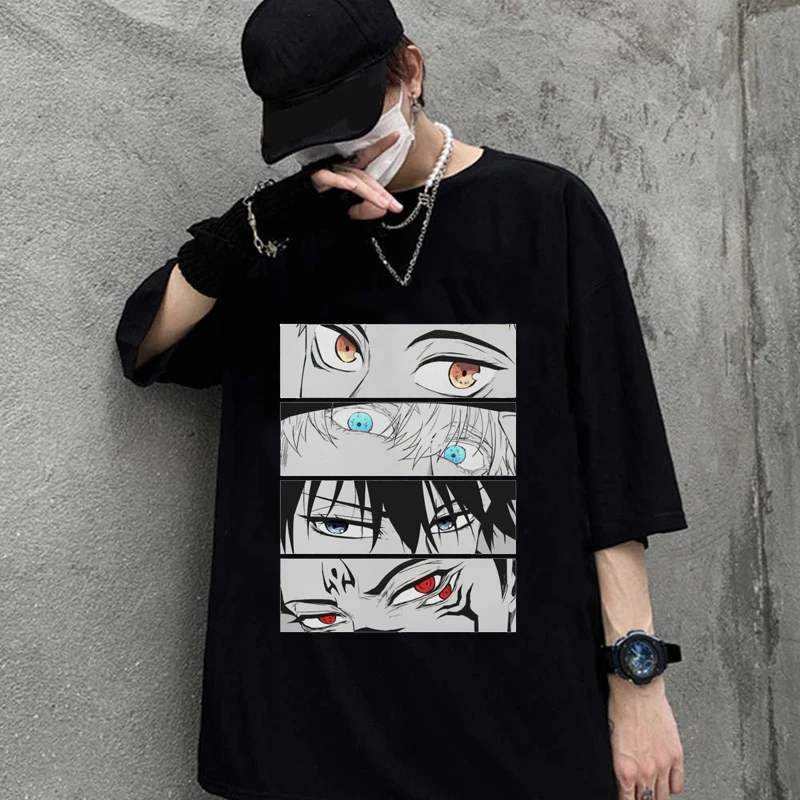 Japonské Anime Jujutsu Kaisen Vytlačené T-shirt Krátkym rukávom Žien a Mužov Bežné T-shirt