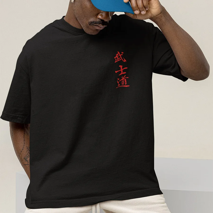 Japonský Štýl Samuraj T Shirt Bushido Oboch Stranách Tlače Street Wear, 100% Bavlna Topy Tee Darčeky pre Mužov Mládež