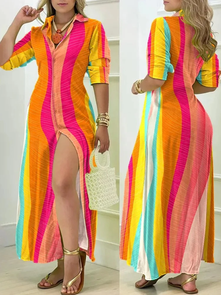 Jeseň s Dlhým Rukávom V-neck Sexy Šaty dámske Oblečenie 2023 Módne Prímestských Jednoduché Tlačidlo Tričko Šaty Žien Vestidos De Mujer