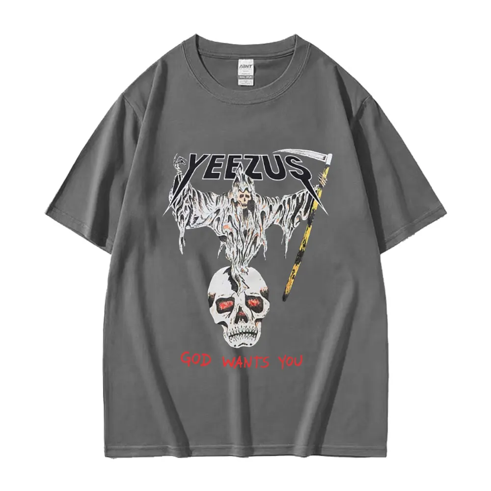 Kanye West Yeezus Boh Chce, aby Ste Nadrozmerné T-Shirt pánske Harajuku Hip Hop Oblečenie Tričko Unisex Bežné Bavlnené Tričká Krátky Rukáv