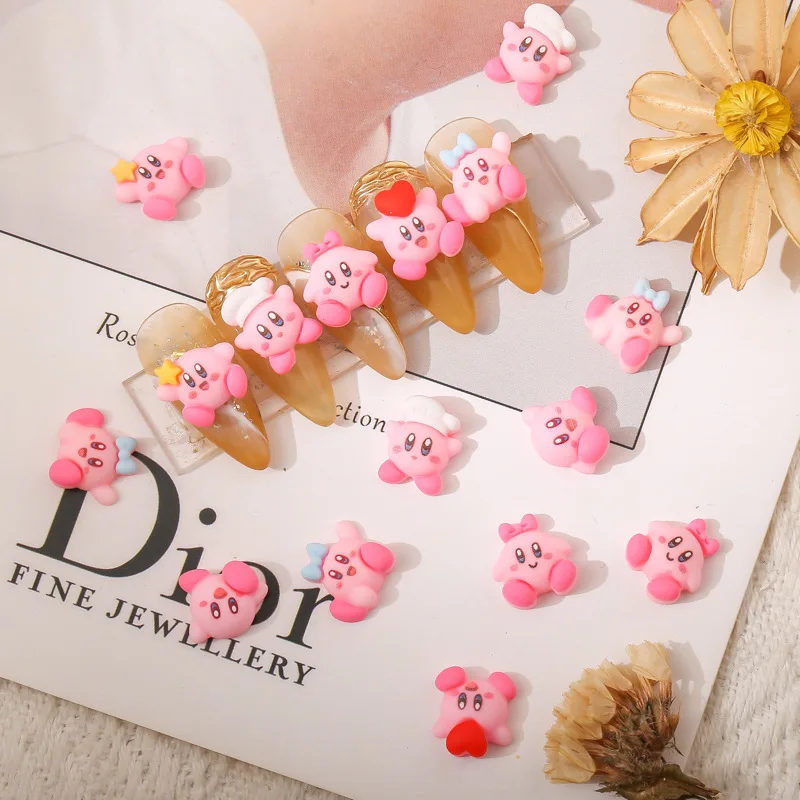 Kirby Nail Art, Manikúra DIY Šperky Ornament Príslušenstvo Anime DIY Nechtov Tipy Patch Nechty Patch Dekorácie, Hračky, Darčeky pre Dievčatá