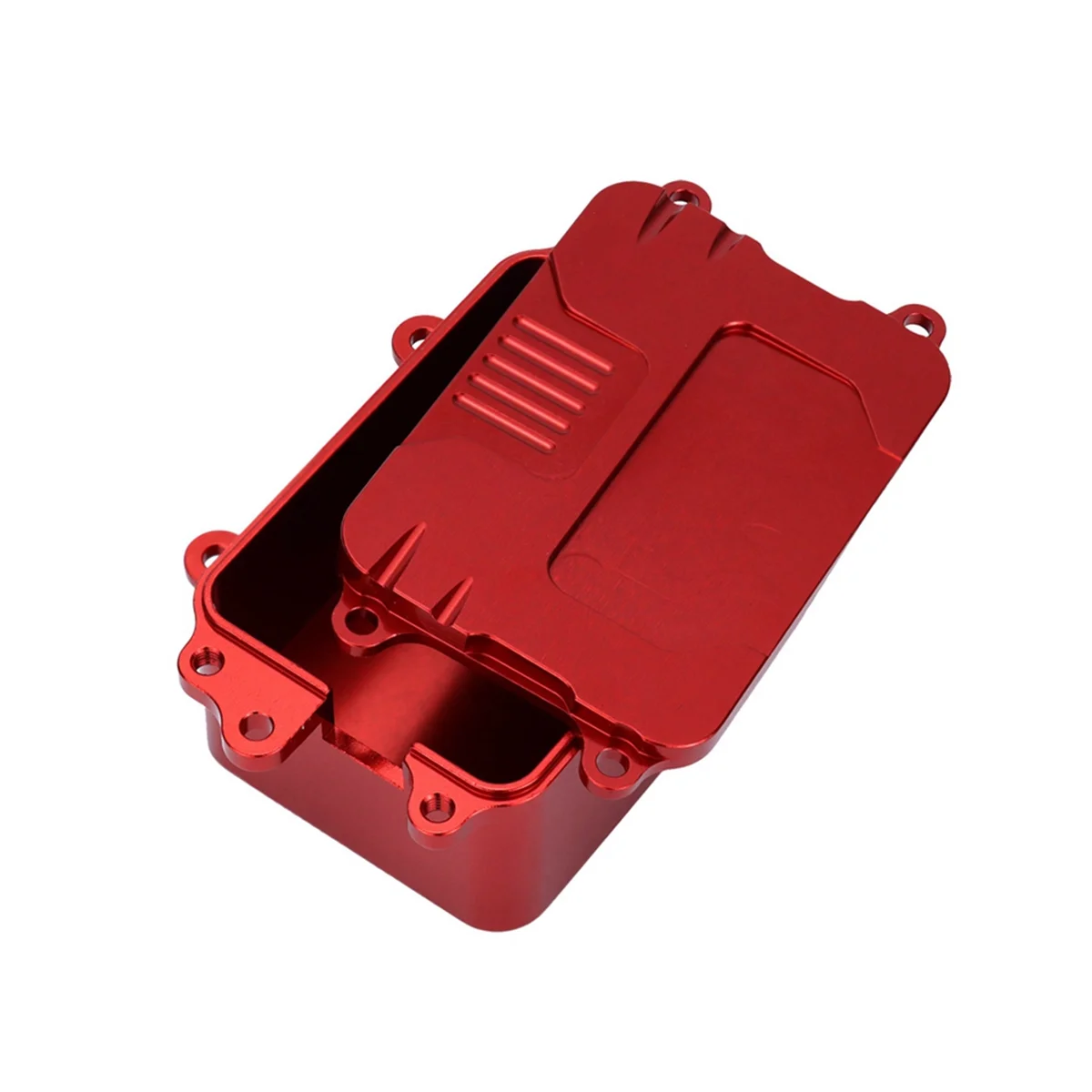 Kovové Prijímač ESC Okno Upgrade Diely vhodné na SCX10 1/10 RC Pásové Vozidlo,Červená