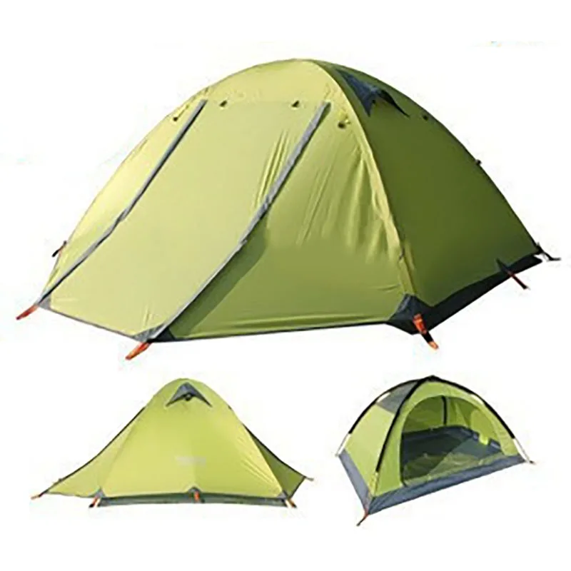 Kvalitné Flytop Double Layer 3 Osoby 4 Sezóny Hliníkové Tyče Nepremokavé Vetru Outdoor Camping Stan