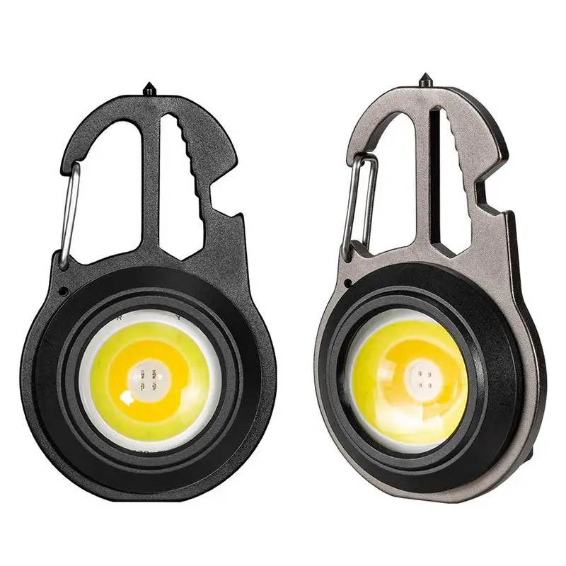 LED Baterka Keychain Magnetickým Kľúčom Baterka S Klip A Otvárač Mini Svetlo S Oknom Lámanie Nástroj pre 7 Režimov