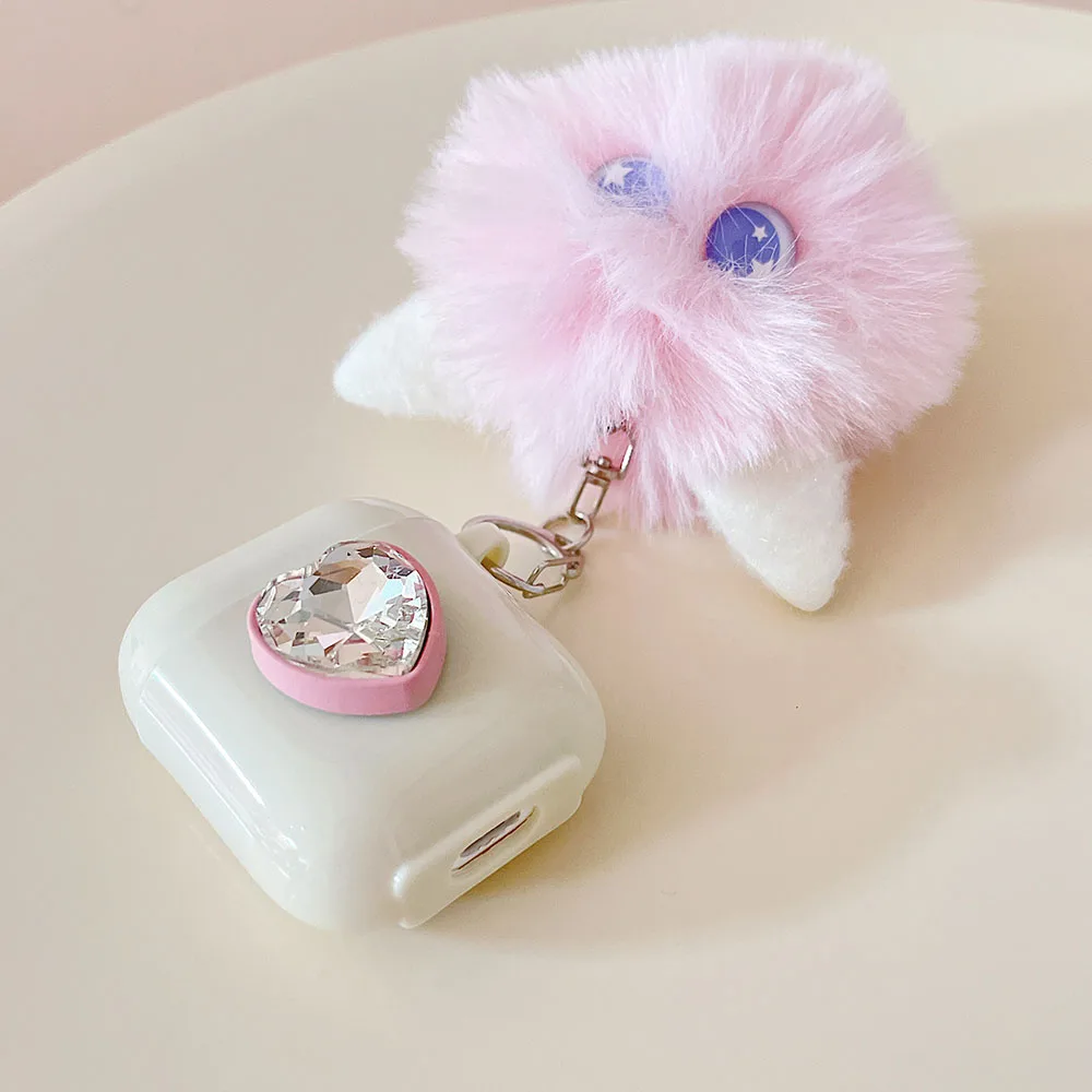 Luxury Diamond Láska Srdce Silikónové Puzdro Nevyhnutné Teplé Oblečenie Mačka Prívesok Pre Apple Airpods Pro 2 Airpod 1 3 Bluetooth Slúchadlo Prípadoch