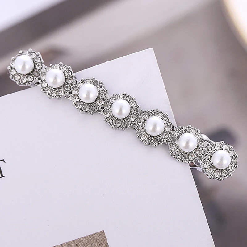 luxusné crystal a perly ženám vlasy klip barrette pre dievčatá, šperky, doplnky