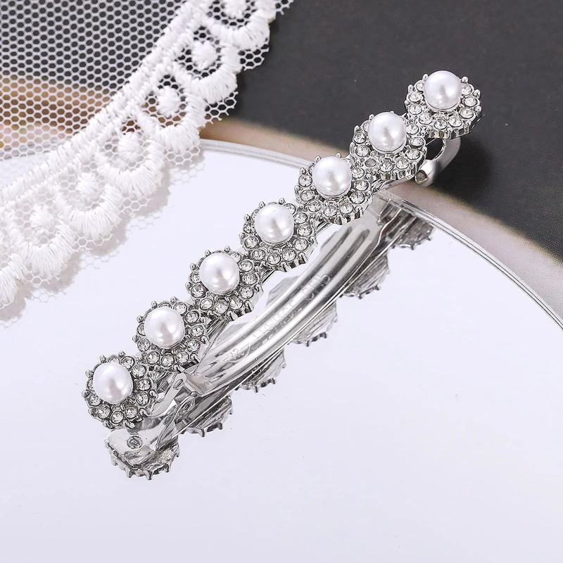 luxusné crystal a perly ženám vlasy klip barrette pre dievčatá, šperky, doplnky