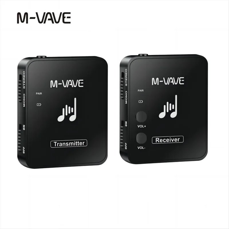 M-VAVE WP-10 2.4 GHz Vysielač & Prijímač Nastaviť Bezdrôtové Slúchadlá Monitor Prenosovej Sústavy Nabíjateľná Streaming pre Stereo