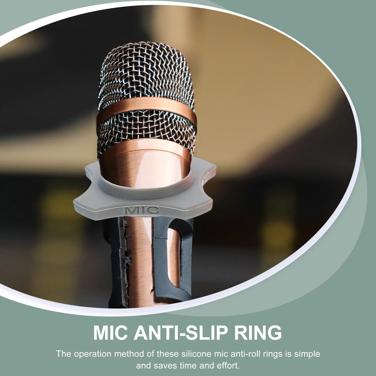 Mic Krúžok Mikrofón Anti Držiteľ Silikónové Ochranné Puzdro Pokrytie Bezdrôtovej Sklzu Koľajových Ručné Ktv Pádu Valca Šmyk Drop Krúžky