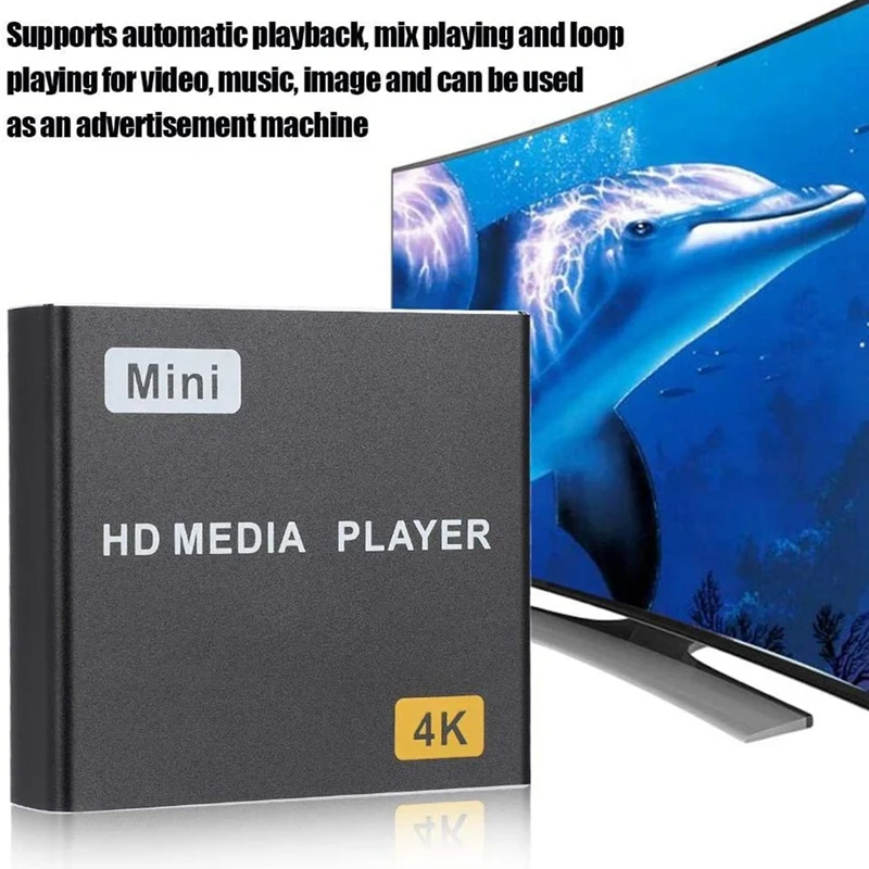 Mini 4K HDD Media Player 1080P Horizontálne A Vertikálne Digitálne Video Prehrávač S USB/SD Kariet