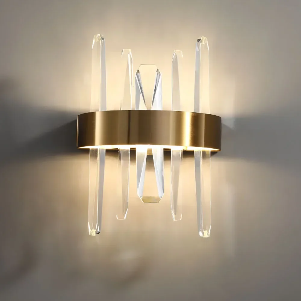 Moderný Dizajn Crystal Nástenné Svietidlo pre Spálne Posteli Luxusné Nehrdzavejúcej Ocele na Stenu Sconce Vnútorné Osvetlenie Nástenné svietidlo