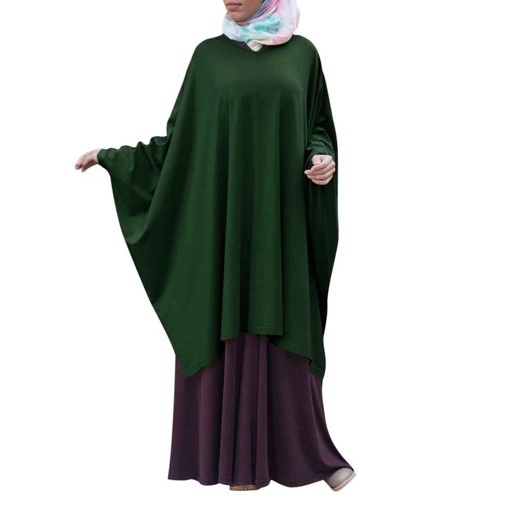 Moslimské Abayas Ženy Modlitba Odev Batwing Rukáv Abaya Islamské Oblečenie Turecký Arabčina Župan Khimar Kaftan Eid Ramadánu Šaty