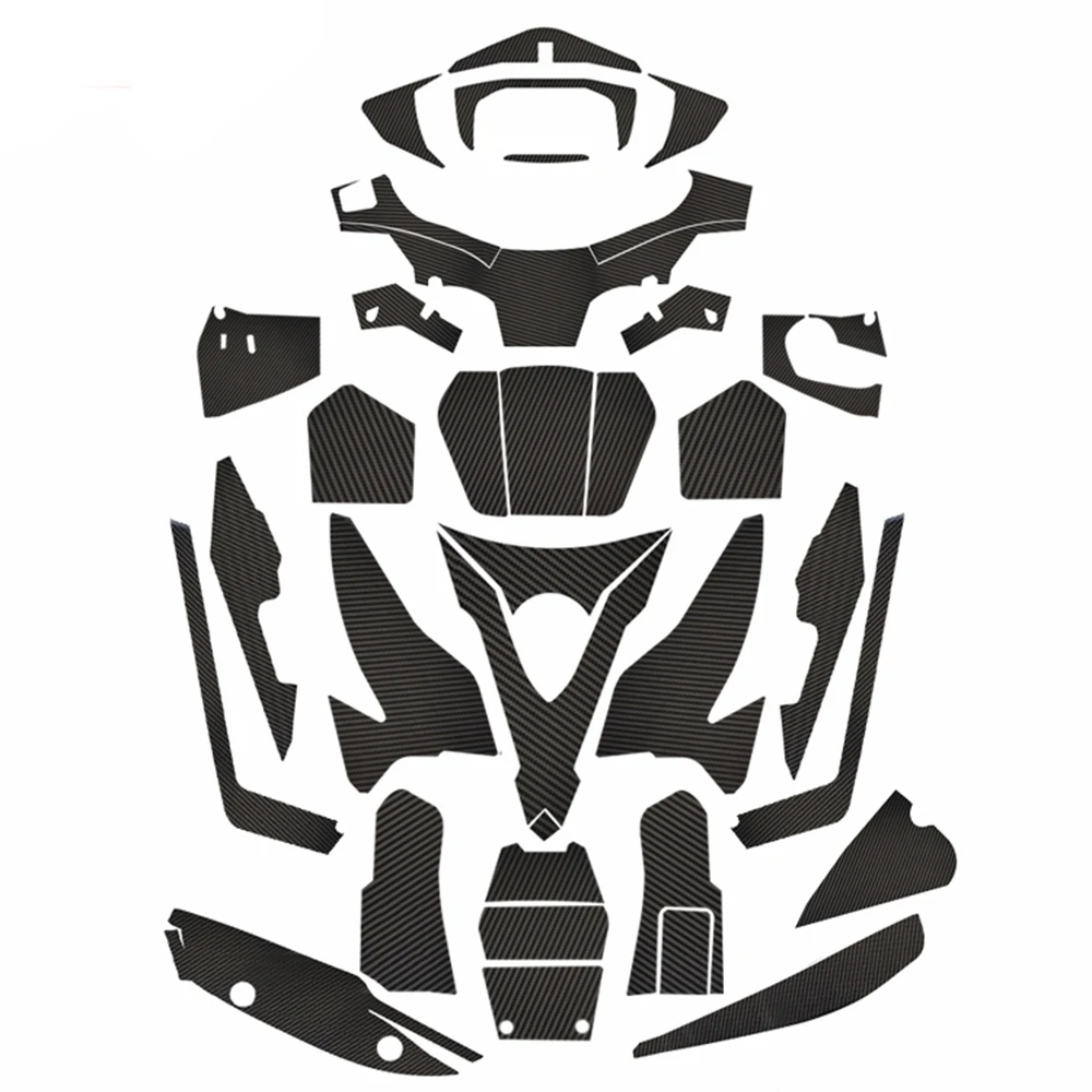 Motocykel Tela Proti Poškriabaniu Odolné, Protišmykové Gumy Uhlíkových Vlákien Vzor Dekoratívne Ochranná Nálepka Pre Suzuki UY125 2022 2023