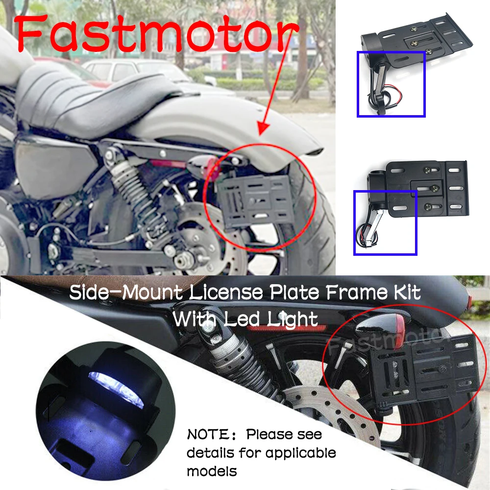Motocykle Strane-Mount špz Rám Súprava S Led Svetlom pre Harley Sportster 883 1200 48 Príslušenstvo špz Rámy