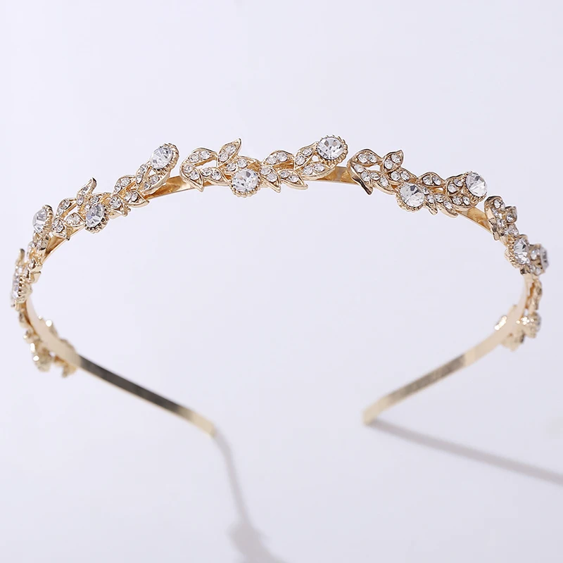 Móda Drahokamu leaf Hairbands pre Ženy hlavový most Svadobné Svadobné Doplnky do Vlasov Luxus, Vlasy, Šperky Strany Headpiece Darček
