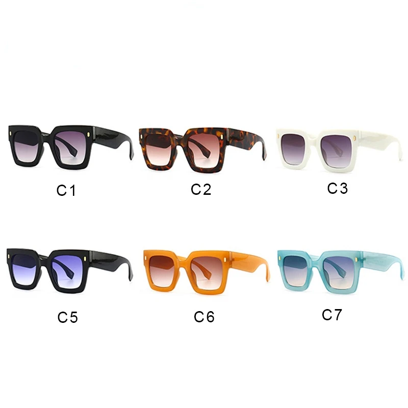 Móda Modrý Štvorec Rámom Slnečné Okuliare Ženy Značky Dizajnér Vintage Nit Dekor Akryl Cat Eye Slnečné Okuliare Odtiene Sunnies Oculos