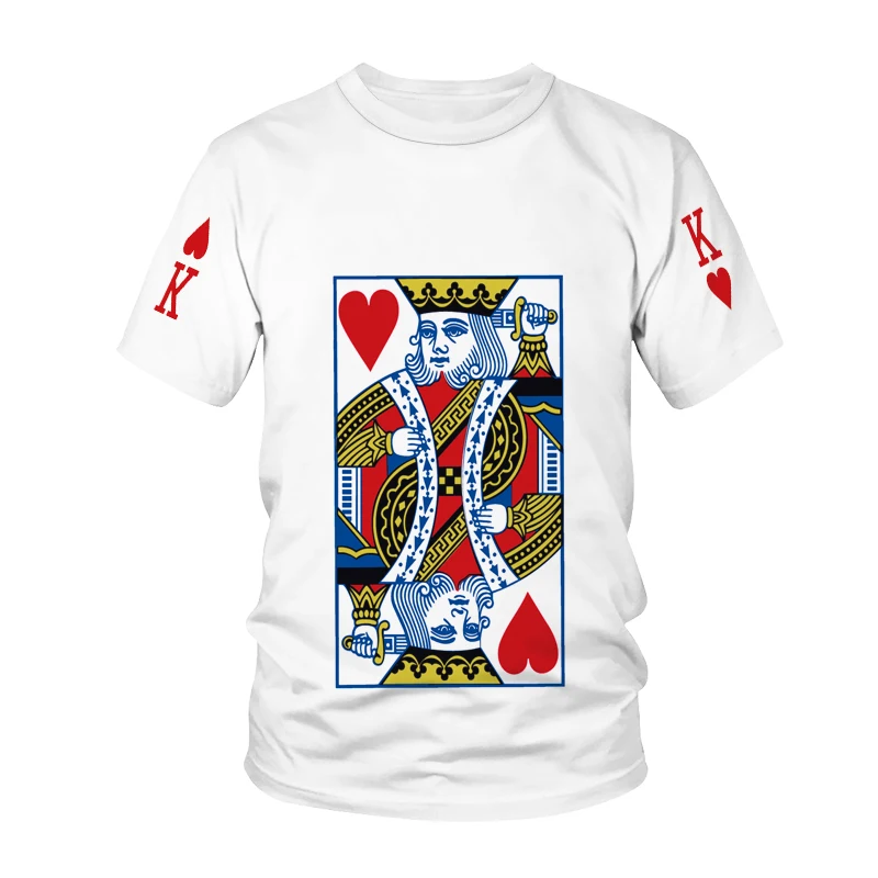 Móda Zábava Poker Grafické t košele 3D Vytlačené Muža/ Ženy Príležitostné O Neck T-shirts Deti Krátky Rukáv Topy Nadrozmerné Unisex Oblečenie