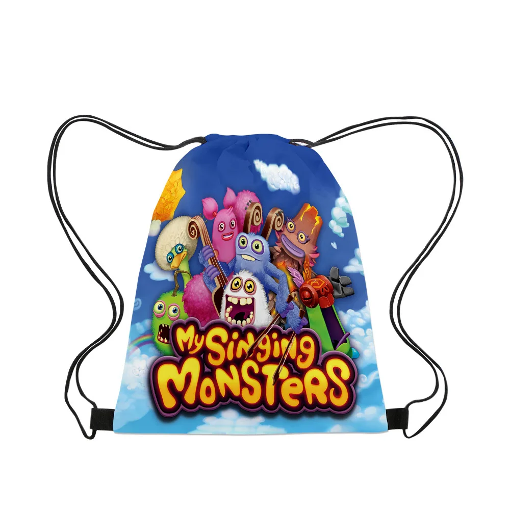 Môj Spev Monsters Šnúrkou Taška Banda Vrecko Na Skladovanie Taška Anime Monštrá Organizátor Chlapec Dievča Batohy Deti Narodeninám
