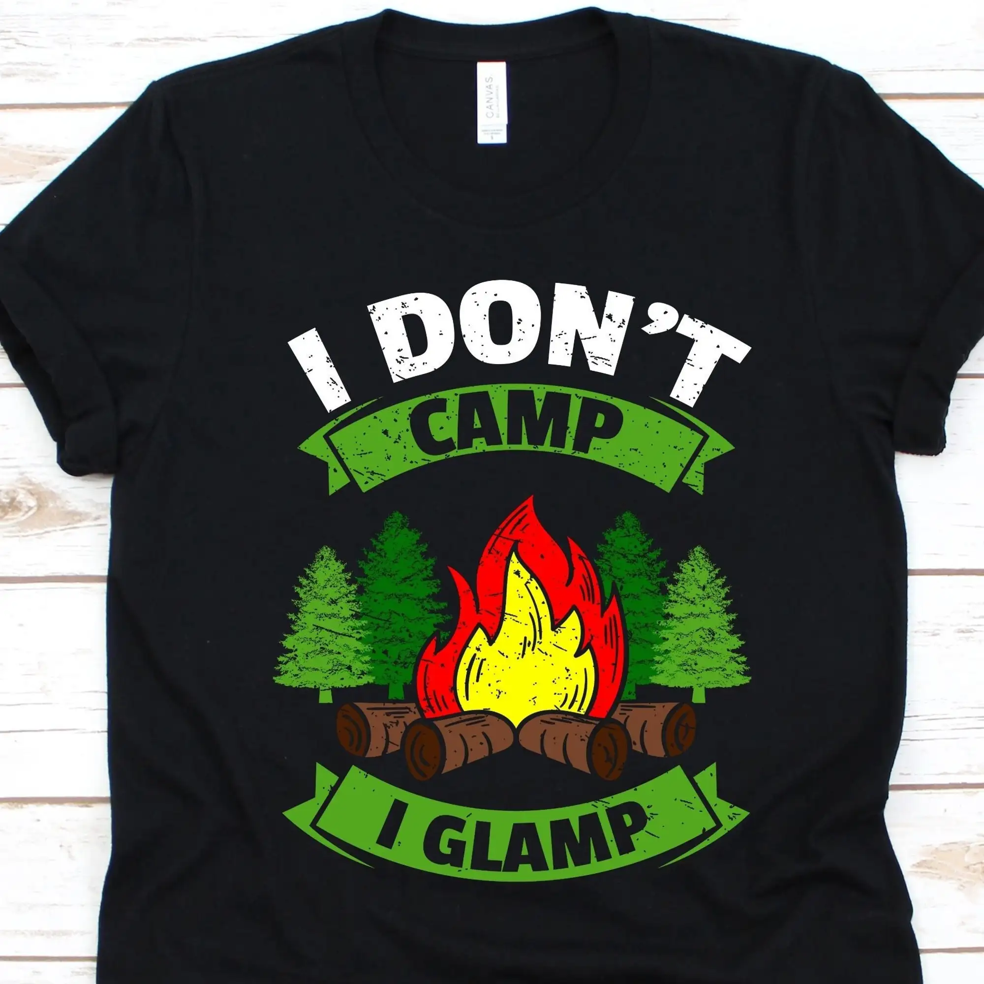 Nemám Tábor Glamp T Shirt Camping Milovníkov Glamping Vonkajšie Dobrodružstvo Ohňa Stan Dizajn Táborníci