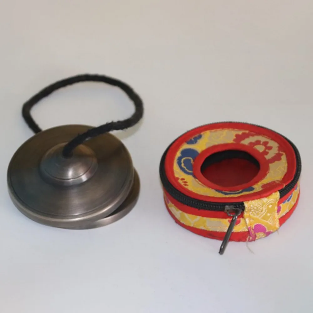 Nepál Ručné Tinkle Bell Činely s Bag Veľké Mosadzné Budhistické Strane Zvony Jogy Meditácie, Liečenie Zvony Orff Nástrojov