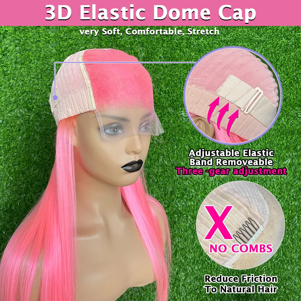 Nosenie Ísť Glueless Ružová Parochňu 13x4 13x6 HD Priehľadné Predné Čipky Parochne Priamo Pre Ženy 613 Farebné Čipky Dopredu Ľudské Vlasy, Parochne 250
