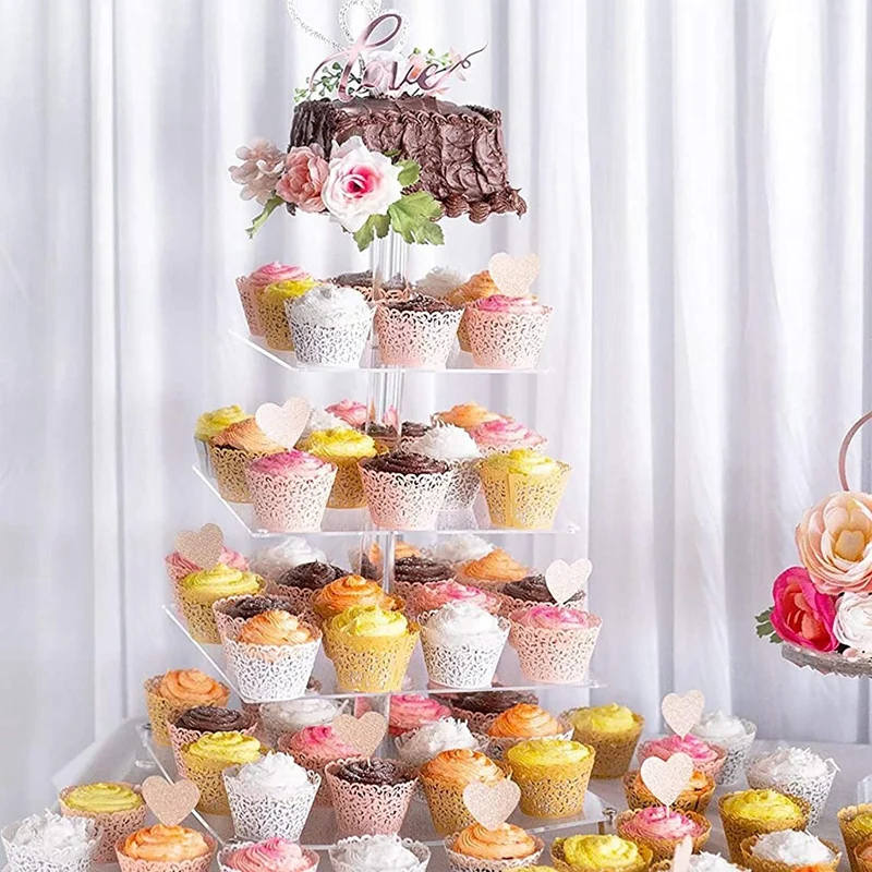 Nové 150Pcs Biela Cupcake Obaly Čipky Povrch Vložky Cupcake Papiere Cupcake Poháre Prípadoch Pre Svadby, Narodeniny, Party Decor