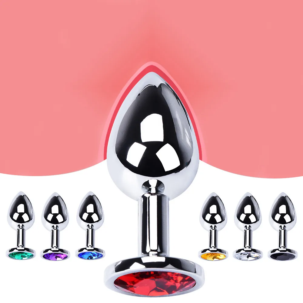 Nové Análny Zástrčky Sexuálne Hračky Pre Ženy/Mužov Mini Okrúhle Kovové Šperky Crystal Zadok Plug Análny Tréner Masturbator Unisex Sexuálne Analplug