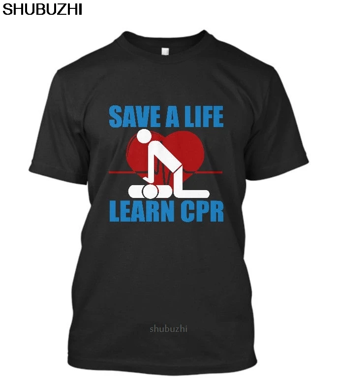 Nové ZACHRÁNIŤ ŽIVOT UČIŤ CPR EMT EMS Záchranár Pánske Čierne Tričko Darček Tlačiť T-shirt,Hip Hop Tee Tričko,NOVÝ PRÍCHOD tees sbz8521