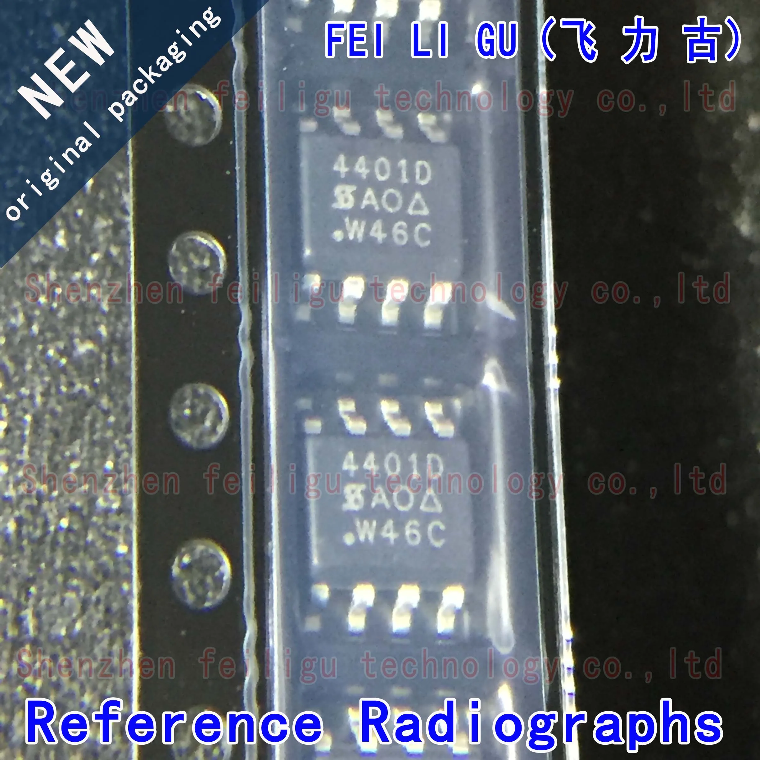 Nový, originálny SI4401DDY-T1-GE3 SI4401DDY Silkscreen: 4401D Package: SOP8 Vydržať Napätie:40V Prúd:16.1 P-kanálového MOS FET