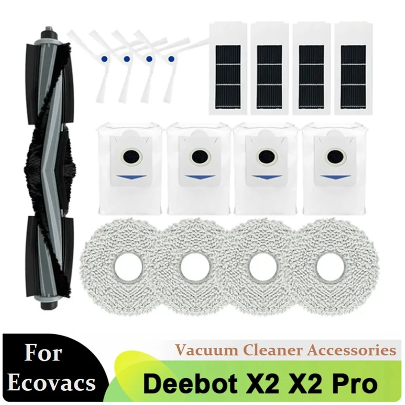 Náhradné Diely Pre Ecovacs Debot X2 / X2 Pro / X2 Omni Robotické Vysávače Hlavné Bočné Kefa Filter Mop Utierky Vrecka Na Prach