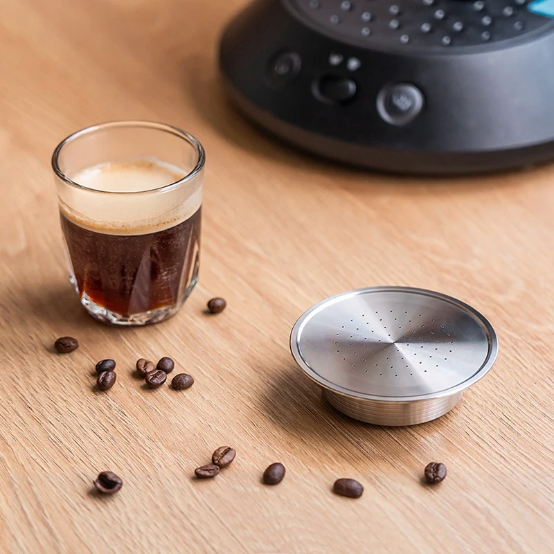 Opakovane Kávové Kapsule+Nerezová Lyžička Pre Senseo HD7801 Kávové Kapsule Stroj Naplniteľné Struky Espresso Maker