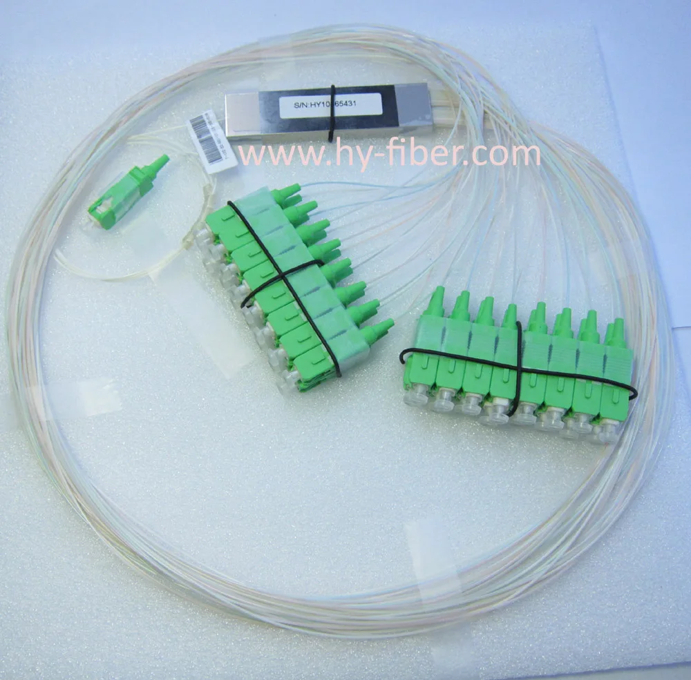 Optické vláknové PLC Splitter 1x32, LGX Mini Modul s SC/FC/LC/ST Konektor,G657A1 3.0 mm Kábel,Dĺžka 1 m