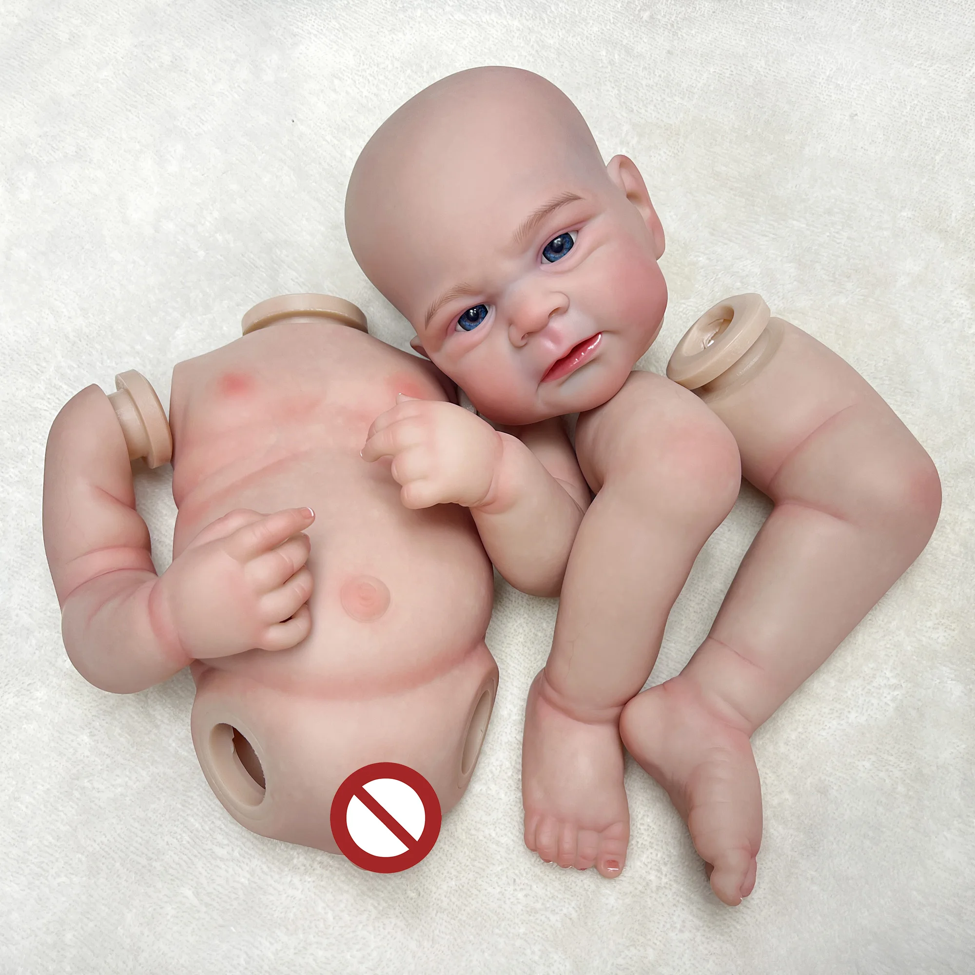 Plyšová Eliáš Bebe Reborn Chlapec a Dievča, 18-20-palcový Full Body Silikónové Vinyl S 3D Lakovanej Kože Realisticky Reálne Reborn Bábiky