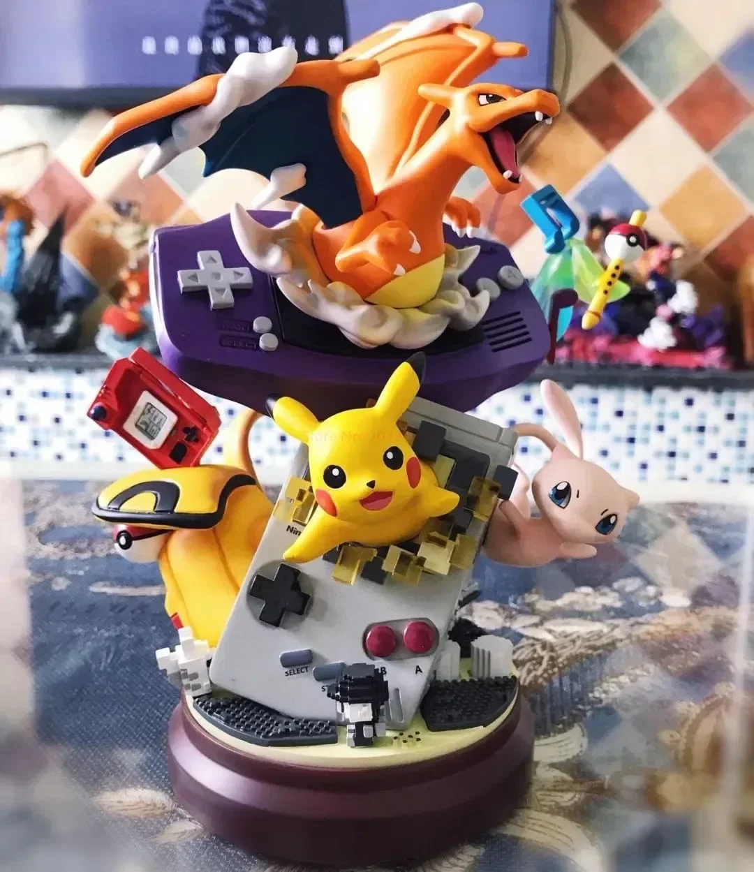 Pokémon Pikachu Akcie Obrázok Hračky Anime Živice Stanice Gameboy Pika Mew Charizard 19 cm Bábiku Model Pvc Ornament Hračka Darček