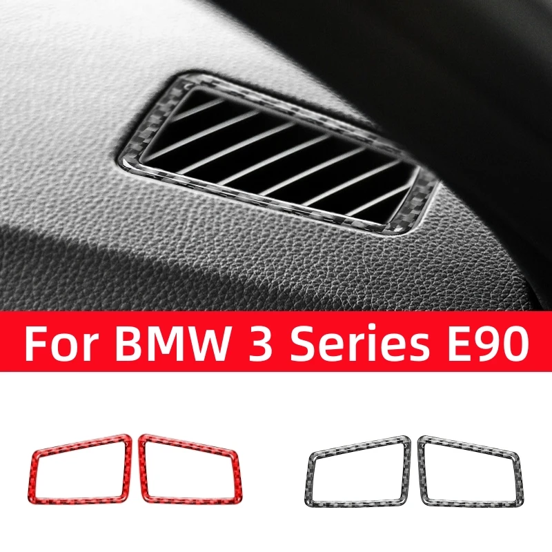 Pre BMW 3 Series E90 2005-2012 Príslušenstvo Uhlíkových Vlákien Interiér Auta Tabuli odvzdušňovací Dekorácie Rám Orezania Kryt Nálepky