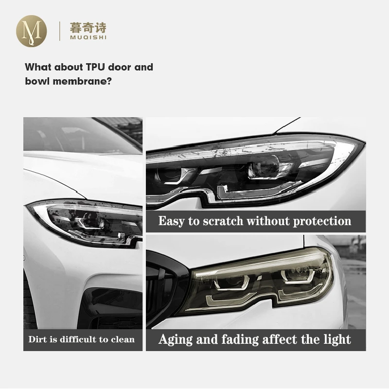 Pre BMW G07 X7 2019-2021 Auto Exteriéru PPF transparentné Farby TPU ochranný film Proti poškriabaniu Svetlomety ochranný film prerobit