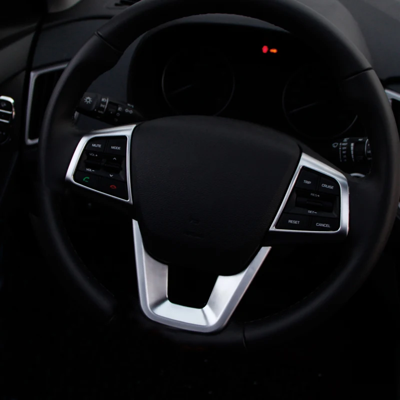 Pre Hyundai Creta Ix25 2015 2016 2017 2018 ABS Chrome Volantu, Dekorácie Tlačidlá Kryt Výbava interiéru Tvarovanie Príslušenstvo